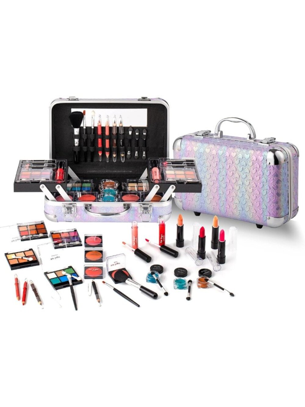 All-in-One Makeup Set for Teen Girls - Purple Heart, Perfect Gift